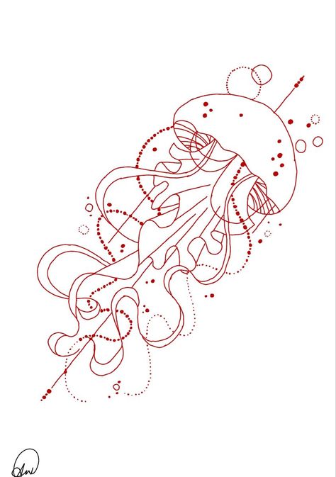 Jellyfish #tattoo #art #jellyfish #tattooed Jellyfish Drawing Tattoo, Jellyfish Geometric Tattoo, Red Ink Jellyfish Tattoo, Single Line Jellyfish Tattoo, Jellyfish Stomach Tattoo, Jellyfish Wrapped Around Arm Tattoo, Cartoon Jellyfish Tattoo, Space Jellyfish Tattoo, Jelly Fish Tattoo Stencil