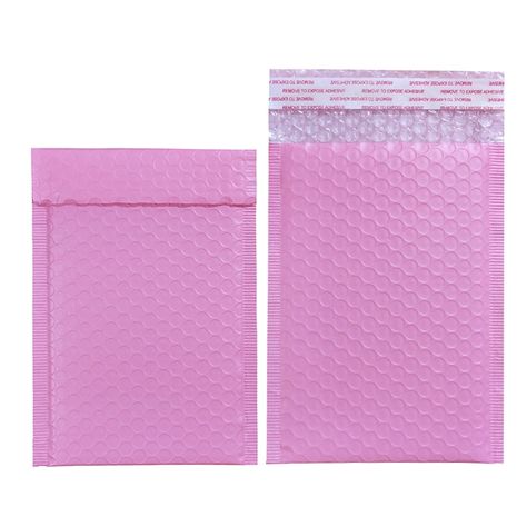 Pink Aesthetic Packaging, Pink Shipping Boxes, Bubble Mailers Packaging, Bubble Mailer Pink, Education Office, Quality Education, Shipping Envelopes, Pink Envelopes, Stationary School