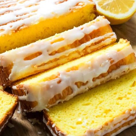 Lemon Pound Cake (Starbucks Copy Cat) - All Things Mamma Cakes From Box Cake Mixes, Lemon Pudding Pound Cake, Cookout Desserts, Homemade Cake Mixes, Cake Almond, Box Cake Recipes, Bake Sweets, Boxed Cake Mixes Recipes, Weekly Recipes