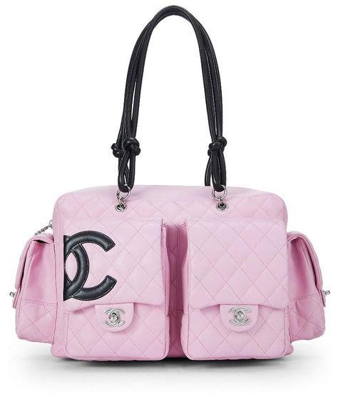 Chanel Pink Quilted Leather Cambon Ligne Reporter Large Jojo Core, Chanel Bag Pink, Pink Chanel Bag, Chanel Cambon, Vintage Chanel Bag, Dream Bags, Latest Handbags, Flamingo Art, Chanel Tote