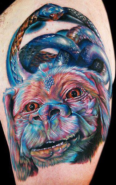 Realism Movies Tattoo by Cecil Porter | Tattoo No. 4774 Reader Tattoo, Story Tattoo, Never Ending Story, Movie Tattoo, Neverending Story, Ending Story, Best Tattoos For Women, The Neverending Story, R Tattoo