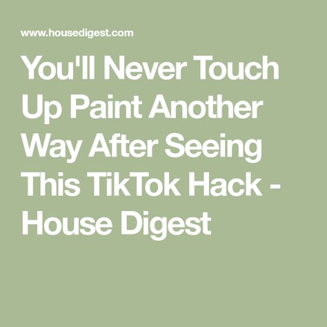 You'll Never Touch Up Paint Another Way After Seeing This TikTok Hack - House Digest Paint Tray, Flat Paint, Paint Matching, Touch Up Paint, Paint Pens, Touch Up, Home Look, Paint Colors, Ups