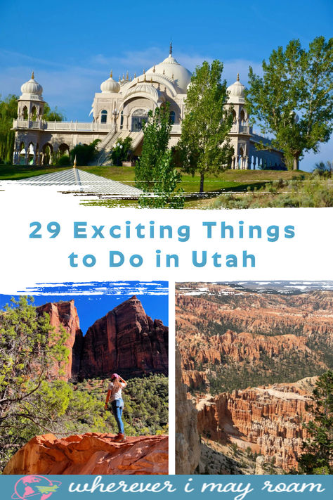 From exploring Utah’s Mighty 5 National Parks to trying local cuisine and visiting unique attractions, here are 29 exciting things to do in Utah on your travels. Things To Do In Utah, Visit Utah, Capitol Reef, Traveling Around The World, Bryce Canyon National Park, Arches National Park, Unique Places, Zion National Park, Winter House