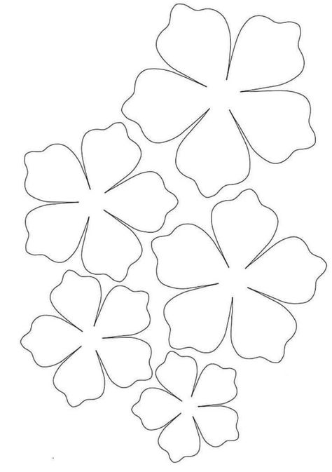 Flowers Template, Paper Projects Diy, ليلو وستيتش, Paper Flower Patterns, Diy Flores, Idee Cricut, Printable Flower, Desain Buklet, Paper Flower Template