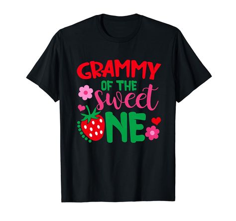 PRICES MAY VARY. Grammy of the Sweet One Strawberry Birthday Girl berry first 1st party berries theme cute adorable red strawberries letters words design matching family event outfit, toddler baby daughter turning one year old! Decoration supplies favor bag. She’s a sweet one themed gear for mom dad sister brother aunt uncle grandma nanny & grandpa to match for the little child’s bday. Coordinate with high chair backdrop highchair hat decor, invites invitations, banner balloons plates napkins, c Sweet One Strawberry First Birthday, High Chair Decorations, One Strawberry, Baby Daughter, Strawberry Party, 1st Birthday Themes, Cake Banner Topper, Event Outfit, Family Event