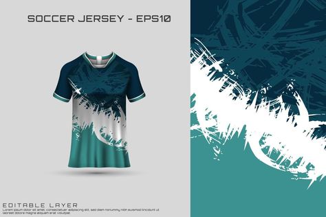 Sports jersey design. Sports design for football, racing, gaming jersey. Vector. Jersey Design Ideas Patterns, Badminton Jersey Design Ideas, Design Baju Futsal, Sport Tshirt Designs Ideas, Sport Tshirt Design, Sports Jersey Design T Shirts, Cool Jersey Design, Sports T Shirts Design, Badminton Jersey Design