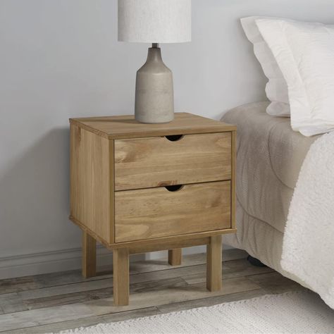 Solid Wood Pine Bedside Cabinet with 2 Drawers Specification Number of Packages:1 parcel Details This trendy wooden bedside cabinet, featuring a Scandinavian charm, is designed to upgrade your interior to the next level. Multifunctional Cabinet, Wood Bedside Table, 2 Drawer Nightstand, Side Cabinet, Bedside Cabinet, Bedroom Night Stands, Drawer Nightstand, Decor Display, Solid Pine