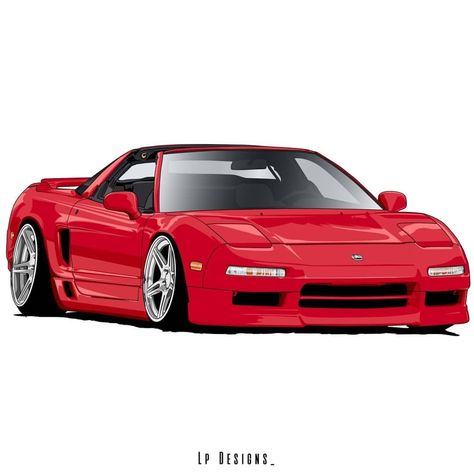 Honda Nsx Drawing, Nsx Drawing, Nsx Acura, Ark Angel, Red Sports Car, Japan Car, Acura Nsx, Cool Sports Cars, Japan Cars