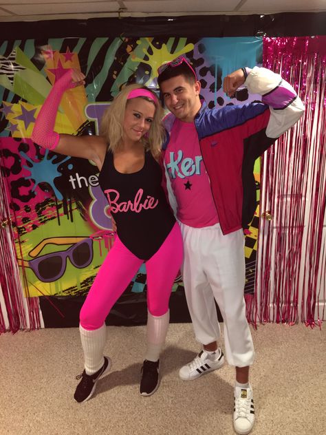 Barbie and Ken workout costume Barbie And, Workout Costume, Barbie And Ken Costume, Barbie Y Ken, Barbie Halloween Costume, Halloween Parejas, Kostum Halloween, Barbie Halloween, Diy Halloween Costumes For Women