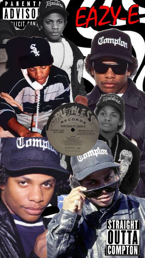 Eazy E Eminem M&m, Gangsta Rapper, Estilo Gangster, Senegalese Twist Style, 90s Rappers Aesthetic, 90s Rappers, Hip Hop Wallpaper, Gangster Rap, Eazy E