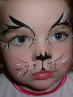 Cat Face Paint Easy, Wolf Face Paint, Carnaval Make-up, Obličejové Masky, Kitty Face Paint, Bodysuit Tattoos, Christmas Face Painting, Face Painting Easy, Wolf Face