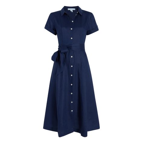 A FEW THINGS THAT CAUGHT MY EYE - CARLY Hill House Home, Lily Dress, House Dresses, Navy Blue Linen, Velvet Midi Dress, Dress With Short Sleeves, Linen Midi Dress, Warm Weather Outfits, Navy Linen