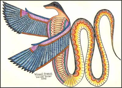 Egyptian Snake, Fantasy Beings, Winged Serpent, Egypt Project, Tattoos Animals, Egyptian Symbols, Egyptian Mythology, Ancient Egyptian Art, Animals Design