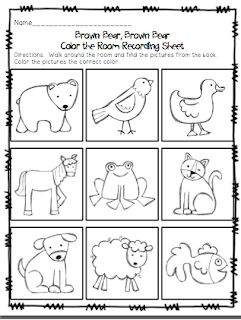 Brown Bear Coloring Pages Free Printable, Brown Bear Printables Free, Brown Bear Worksheet, Brown Bear Brown Bear Preschool, Brown Bear Brown Bear Crafts, Bear Activities Preschool, Brown Bear Printables, Bear Theme Preschool, Bear Crafts Preschool