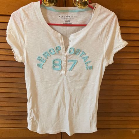 Aeropostale Shirt Aeropostale 2000s, 2000s Shirts, Vintage Aeropostale, Aeropostale Outfits, Trip Goals, Field Party, Poshmark Clothes, Aeropostale Shirt, Mcbling Fashion