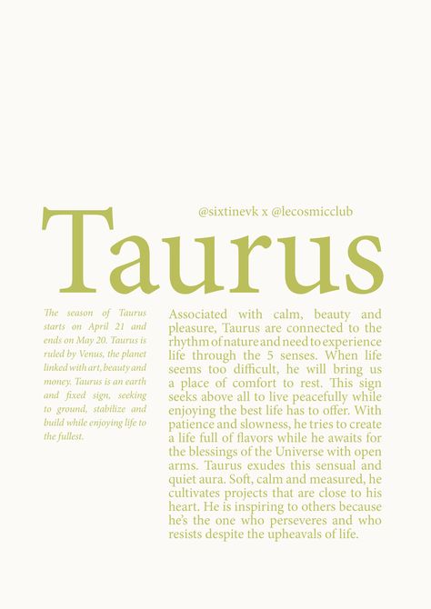 Astro signs :: Behance Earth Sign Aesthetic, Aesthetic Taurus, Zodiac Chart, Sign Aesthetic, Taurus Quotes, Horoscope Taurus, Colors And Emotions, Zodiac Posts, Color Quotes