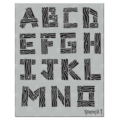 Wood Font Stencil Wood Font, Writing Fonts, Stencil Font, 2 Letter, Gothic Fonts, Hand Lettering Alphabet, Lettering Alphabet Fonts, Christmas Fonts, Letter Stencils