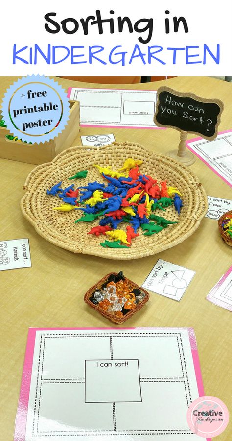 Prek Journals, Kindergarten Sorting Activities, Sorting Kindergarten, Kindergarten Math Centers, Math Sort, Math Patterns, Math Centers Kindergarten, Prek Math, Colors Matching