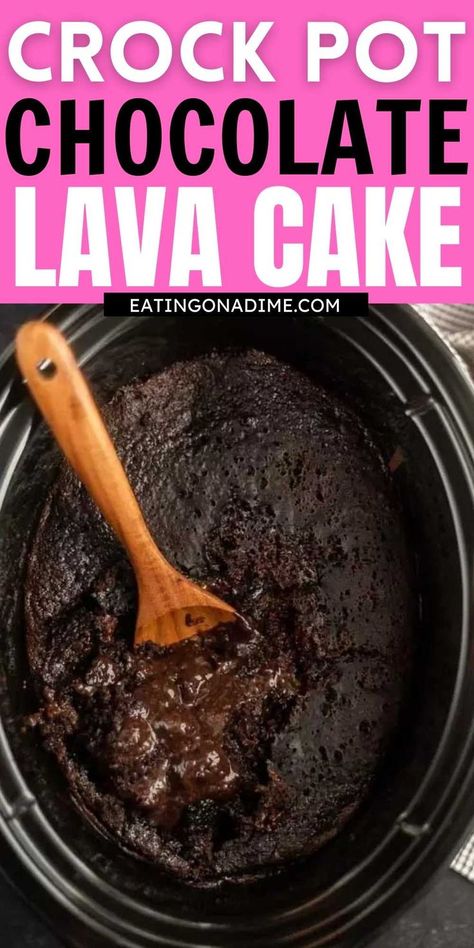 Lava Crockpot Cake, Molton Lava Cake Crockpot, Chocolate Pudding Cake Crockpot, Crock Pot Lava Cake Easy, Crockpot Cakes Dump Chocolate, Chocolate Lava Crockpot Cake, Crockpot Brownie Pudding, Slow Cooker Brownie Pudding, Hot Fudge Pudding Cake Crock Pot