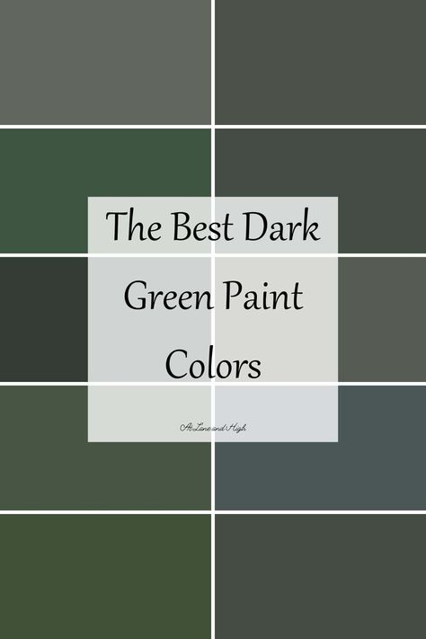 One of the most on trend paint colors right now is green. And one of the biggest trends is to go dark and moody. So I thought I would bring you the best dark green paint colors for your home! Dark Blue Green Paint, Best Dark Green Paint Colors, Best Dark Green Paint, Forest Green Paint Color, Dark Green Paint Colors, Green Wall Paint Colors, Green Paint Colors Bedroom, Green Bathroom Paint, Green Bedroom Colors