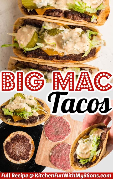 Discover the mouthwatering sensation of Big Mac Tacos, the viral TikTok recipe taking everyone by storm.  These Smash Burger Tacos have all the flavors of your favorite McDonald’s burger turned into a fun taco. Smash Burger Tacos, Big Mac Tacos, Mac Tacos, Burger Tacos, Smash Burger Recipe, I Lost 100 Pounds, Griddle Recipes, Smash Burger, Lost 100 Pounds