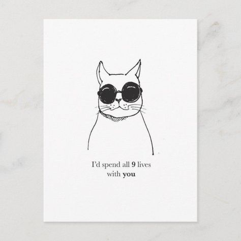 Valentines day card with cat pun - Valentines Day Cards Cool Cat Drawing, Bd Card, Birthday Card Puns, Cat Pun, Valentines Day Puns, Valentines Puns, Valentines Day Cards Handmade, Lovers Card, Cat Puns