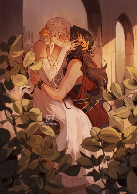 Sapphic Historical Art, Sapphic Character Art, Sweet Couple Reference, Sapphic Fantasy Art, Sapphic Art Reference, Female Lying Down Poses, Romantic Character Art, Wlw Knight And Princess, Man Protecting Woman Art