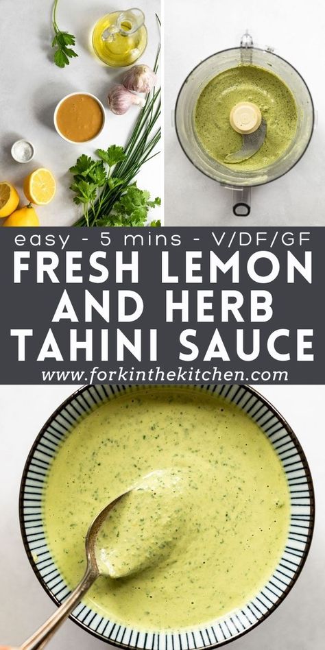 Vegan Sauce, Grain Bowls, Ways To Love, Salad Dressing Recipes Homemade, Easy Dips, Vegan Sauces, Amazing Appetizers, Lemon Herb, Tahini Sauce