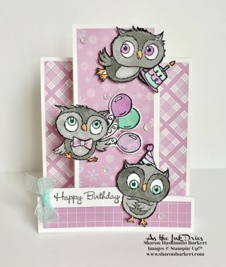 Stampinup Adorable Owls, Stamping Up Adorable Owls, Owl Birthday Card, Su Adorable Owls, Stampin Up Sale A Bration 2023, Su Birthday Cards, Adorable Owls Stampin Up Cards, Stampin Up Adorable Owls, Dandy Designs Dsp