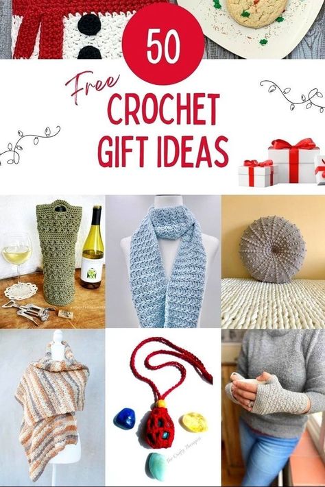 Crochet Xmas Gifts, Chunky Beanie Crochet Pattern, Diy Crochet Gifts, Small Crochet Gifts, Quick Crochet Gifts, Crochet Gift Ideas, Bookmark Crochet, Crochet Ornament Patterns, Christmas Crochet Patterns Free