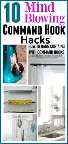 10 Mind Blowing Command Hook Hacks - Did you know that there are tons of ways to use Command Hooks besides the usual? Check out these 10 Command Hook hacks for some great inspiration! home organizing ideas, storage hacks, Things to Do With Command Hooks, Command Hook Hacks, Organizing with Command Hooks, How to Organize, Organization Hacks, Clutter Free Home Hacks Ikea, Diy Hanging Shelves, Command Hooks, Clutter Free Home, Diy Wall Shelves, Organisation Hacks, Closet Organization Diy, Wine Bottle Diy Crafts, Floating Shelves Diy