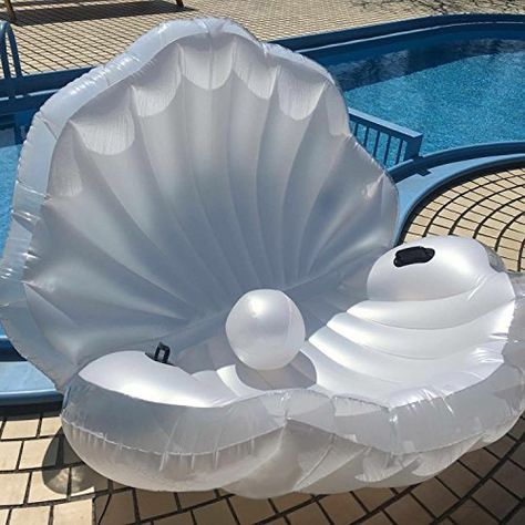 Giant Inflatable Seashell Pool Float Mermaid Gang, Mermaid Pool, Pool Floaties, I Need Vitamin Sea, Giant Inflatable, Mermaid Life, غرفة ملابس, Pool Floats, Pool Toys