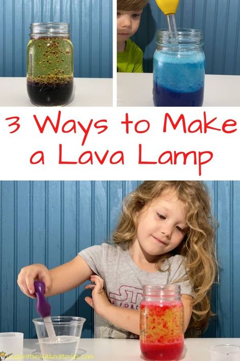 How to Make a Lava Lamp | Inspiration Laboratories Lava Lamp For Kids, How To Make Lava, Lava Lamp Experiment, Homemade Lava Lamp, Make A Lava Lamp, Lamp For Kids, Lamp Inspiration, Kitchen Ingredients, Science Fair Projects