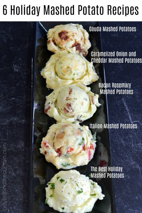 6 Holiday Mashed Potato Recipes Thanks Giving Mashed Potatoes Recipe, Holiday Supper Ideas, Holiday Mashed Potatoes Recipe, Easy Dinner Recipes With Mashed Potatoes, Mash Potato Leftover Recipes, Mashed Potato Ideas, Leftover Mashed Potatoes What To Do With, Dinners With Mashed Potatoes As A Side, What To Eat With Mashed Potatoes