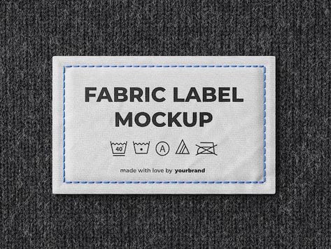 T Shirt Label, Clothing Labels Design, Mockup Template Free, Label Mockup, Desain Ui, Shirt Label, 타이포그래피 포스터 디자인, Free Labels, Fabric Labels