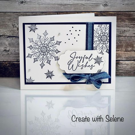 Snowflake Cards, Stampin Up Christmas Cards, Christmas Card Crafts, Card Crafts, Stampin Up Christmas, Stampin Up Cards, Card Craft, Christmas Card, Stampin Up