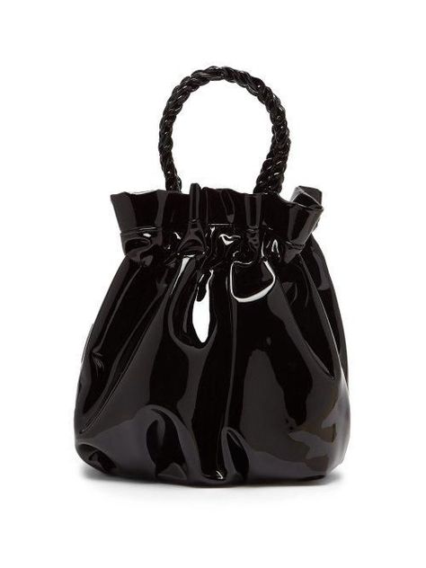 Staud Grace Patent Leather Clutch Leather Drawstring Bags, Bag Trends, Party Bags, Winter Style, Leather Clutch, Drawstring Bag, Autumn Winter Fashion, Evening Bags, Bag Making