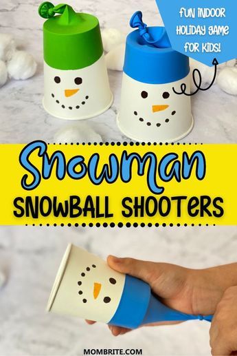 Snowball Shooters, How To Make Snowman, Make Snowman, Aktiviti Prasekolah, School Christmas Party, Fun Christmas Games, Tree Themes, Make A Snowman, Kids Christmas Party