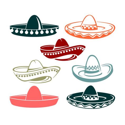 Mexican Sombrero Hat, Mexican Hat, Svg Designs, Cricut Crafts, Svg Design, Cricut Projects, Cricut Design, Laser Cut, Adobe Illustrator