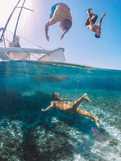 Half Underwater Photography, Half Underwater, Croatia Yacht, Gopro Ideas, Best Beaches In Sardinia, Catalogue Cover, Gopro Underwater, Diving Photos, Gopro Photos