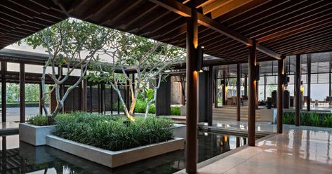 Soori Bali - Bali - Interiors - SCDA Soori Bali, Scda Architects, Tamizo Architects, Bali Architecture, Indoor Courtyard, Architect Logo, Bali Resort, Bali House, Resort Architecture