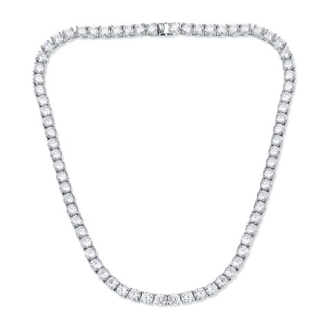 PRICES MAY VARY. Classic Tennis Necklace Diamond Chain - Made of 4 prong setting 5A+ 5mm cubic zirconia. Round cut CZ stone are beautiful synthetic gemstone that is durable and shining. Sterling Silver and CZ- Shining CZ tennis necklace in high quality 925 sterling silver, white gold Polished. Round brilliant-cut Cubic Zirconias, Lead-free, Eco-friend and hypoallergenic setting. Size - 18 inches length, 5mm diamond Perfect Jewelry Gift - Jewelry gift box packing.Iedal gift for Mom, sister, girlf Tennis Necklace Diamond, Beautiful Diamond Necklace, Diamond Tennis Necklace, Tennis Chain, Sparkly Jewelry, Chain For Women, Necklace Diamond, Box Packing, Necklace Chain Lengths