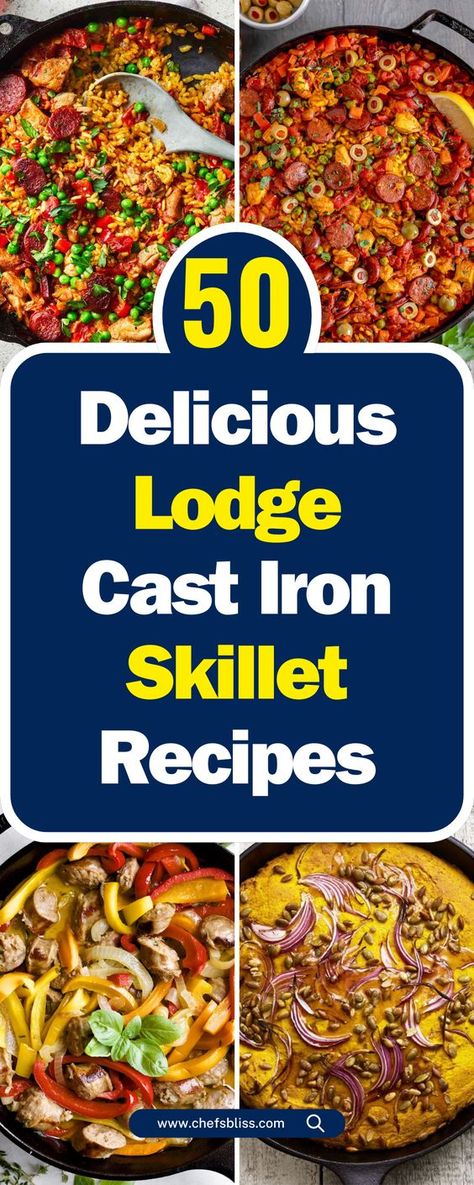 50+ Must-Try Lodge Cast Iron Skillet Recipes for Your Every Meal! Cast Iron Skillet Meals, Cast Iron Recipes Dinner, Iron Meals, Cast Iron Skillet Recipes Dinner, Dutch Oven Recipes Cast Iron, Cast Iron Skillet Cooking, Round Steak Recipes, Oven Meals, Lodge Cast Iron Skillet