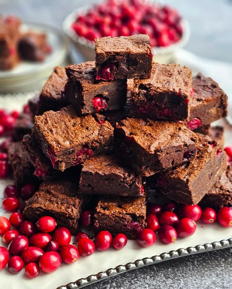 Easiest Focaccia Bread, Cranberry Brownies, Holiday Party Menu, Pecan Balls, Chocolate Cranberry, Menu Recipes, Holiday Dishes, Cranberry Cheese, Brownie Ingredients