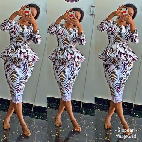 Short Skirt And Blouse, Kaba Styles, Classy Bodycon Dress, Latest Ankara Skirt And Blouse, Peplum Pattern, African Blouses, Kente Dress, Ankara Skirt And Blouse, African Print Dress Ankara