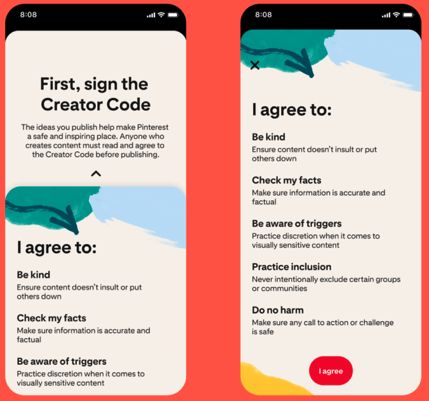 Pinterest Has a New Code of Conduct All Users Have to Follow Pinterest Creator Fund, Pinterest Creator, Code Of Conduct, Creating Content, Pinterest Tips, Take The First Step, Graphic Image, Machine Learning, Landing Page