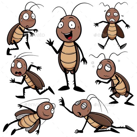 Cartoon Cockroach Cartoon Cockroach, Bug Cartoon, Franz Kafka, Vector Cartoon, Art Kids, Realistic Drawings, Doodle Drawings, Quiet Book, Cartoon Character