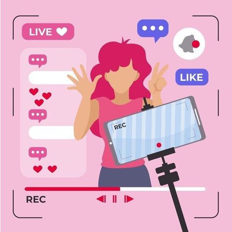 Live Sale Graphic, Live Streaming Design, Influencer Illustration, Social Media Influencer Aesthetic, Blush Makeup Tutorial, Engineer Girl, Makeup Logo Design, Youtube Channel Ideas, Phone Background Patterns