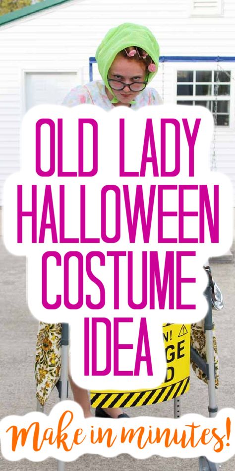 Bingo Lady Costume Ideas, Best Old Lady Costume, Old Lady Wig For Kids, Old Lady Costumes For Women, Old Women Halloween Costume, Granny Costumes For Adults, Nursing Home Costumes, Scary Old Lady Costume, Diy Granny Costume For Kids