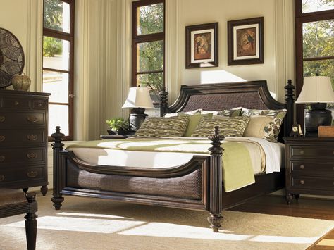 Royal Kahala Harbour Point Bed 6/6 King | Lexington Home Brands Tommy Bahama Bedroom Furniture, Tommy Bahama Bedroom, British Colonial Furniture, Used Bedroom Furniture, Colonial Bedroom, British Colonial Decor, Tropical Bedrooms, Tommy Bahama Furniture, Tommy Bahama Home